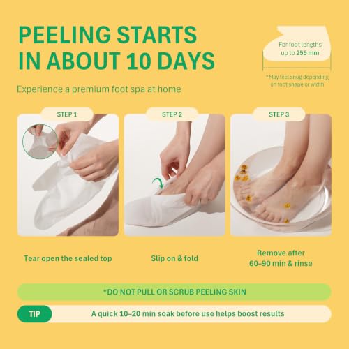 Image 7 of Purederm Foot Peeling Mask for Dry Cracked Feet, Exfoliating Treatment for Dead Skin & Calluses