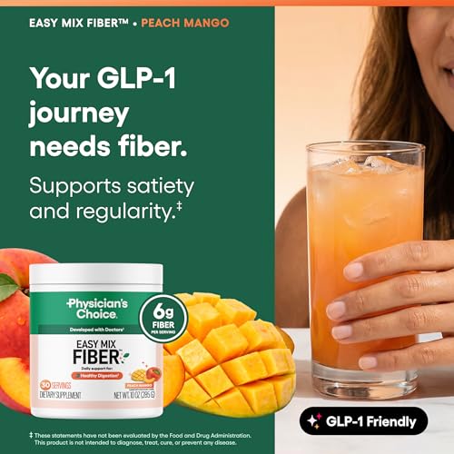 Image 5 of Physician's CHOICE Easy Mix Fiber for GLP-1 Support - 30 Servings