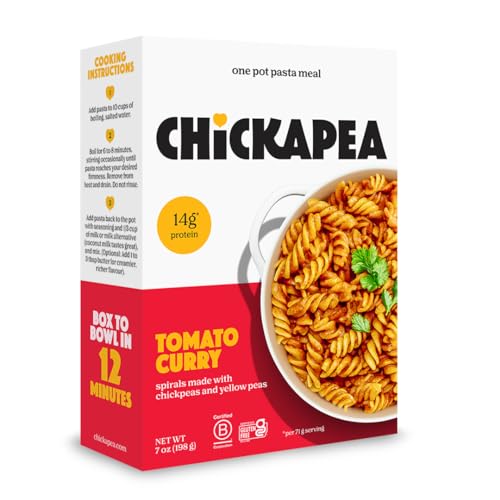 Image 1 of Default Title for the product Chickapea One Pot Chickpea Pasta - Tomato Curry - 7 oz (Pack of 1)
