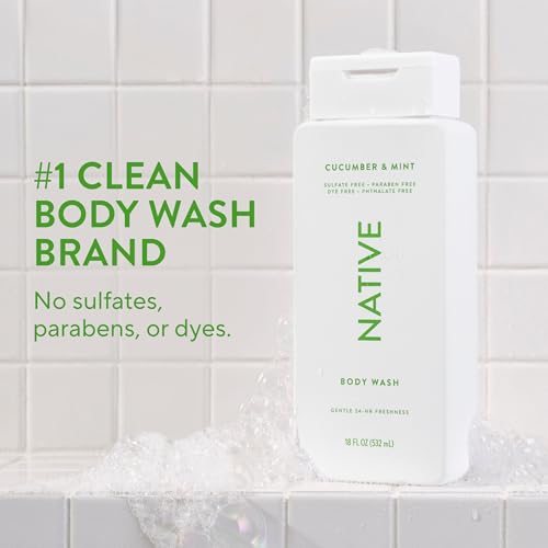 Image 2 of Native Clean Body Wash for Women & Men, Cucumber & Mint Scent, 18 fl oz