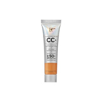 Thumbnail for Image 4 of 20N Tan Rich (deepest tan with neutral red undertones) for the product IT Cosmetics Mini CC+ Cream with SPF 50+ Full Coverage Natural Foundation