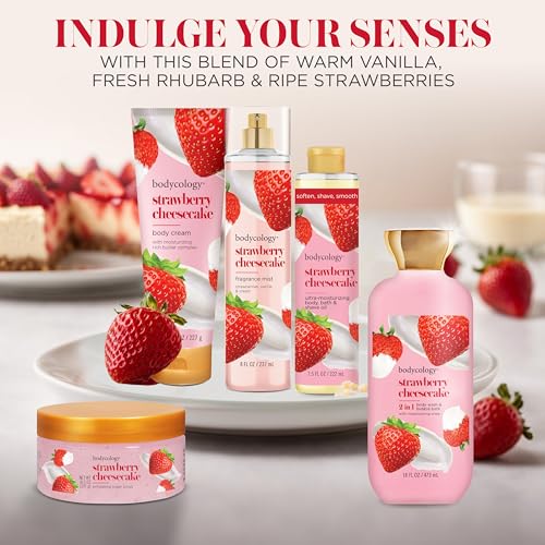 Image 6 of Bodycology Shea Butter Body Cream, Strawberry Cheesecake, 8 oz