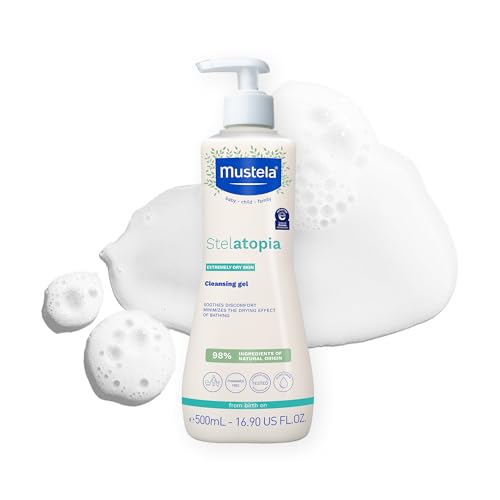Image 1 of 16.9 Fl Oz (Pack of 1) for the product Mustela Stelatopia Eczema-Prone Skin Cleansing Gel - Baby Face & Body Wash