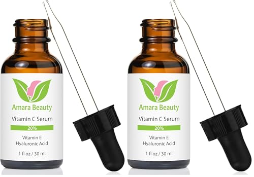 Image 2 of 1 Fl Oz (Pack of 2) for the product Vitamin C Serum for Face 20% with Hyaluronic Acid & Vitamin E, 1 fl. oz.