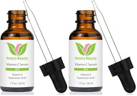 Thumbnail for Image 2 of 1 Fl Oz (Pack of 2) for the product Vitamin C Serum for Face 20% with Hyaluronic Acid & Vitamin E, 1 fl. oz.