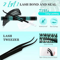 Thumbnail for Image 4 of AMZGIRL LASH Lash Clusters Kit C Curl Manga Anime Lashes 10-18mm, Puppy