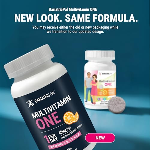 Image 2 of BariatricPal Chewable Bariatric Multivitamin, 1 per Day, 45mg Iron, Orange