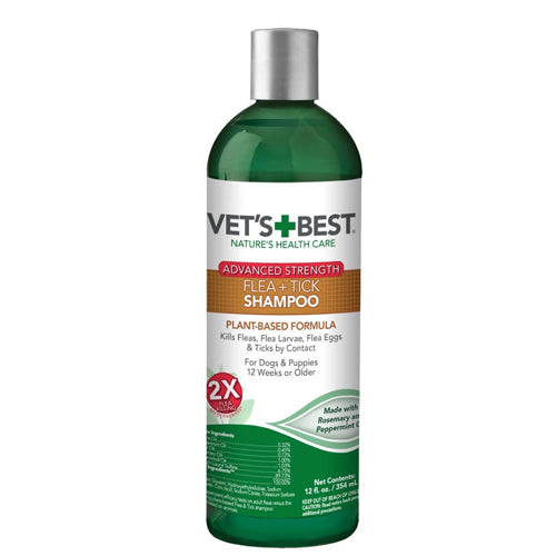 Vet's Best Flea & Tick Advanced Strength Shampoo for Dogs 1 Each/12 Oz by Vet's Best