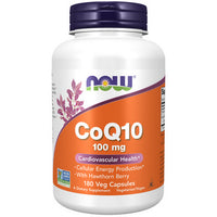Thumbnail for Now Foods CoQ10 with Hawthorn Berry Vegetarian 100 mg 180 Veg Caps