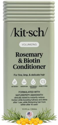 Thumbnail for Image 1 of 12.3 Fl Oz (Pack of 1) for the product Kitsch Rosemary & Biotin Conditioner for Hair Growth – Made in USA, 12.3 oz