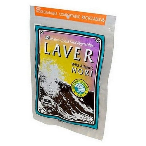 Maine Cost Sea Vegetables Whole Laver Leaf 1 Oz
