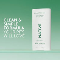 Thumbnail for Image 2 of Native Deodorant Contains Naturally Derived Ingredients, 72 Hour Odor Control, Deodorant for Women and Men, Aluminum Free, Eucalyptus & Mint 2.65oz