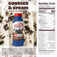 Thumbnail for Image 5 of Premier Protein 30g High Protein Shake, Cookies & Cream, 12 Pack