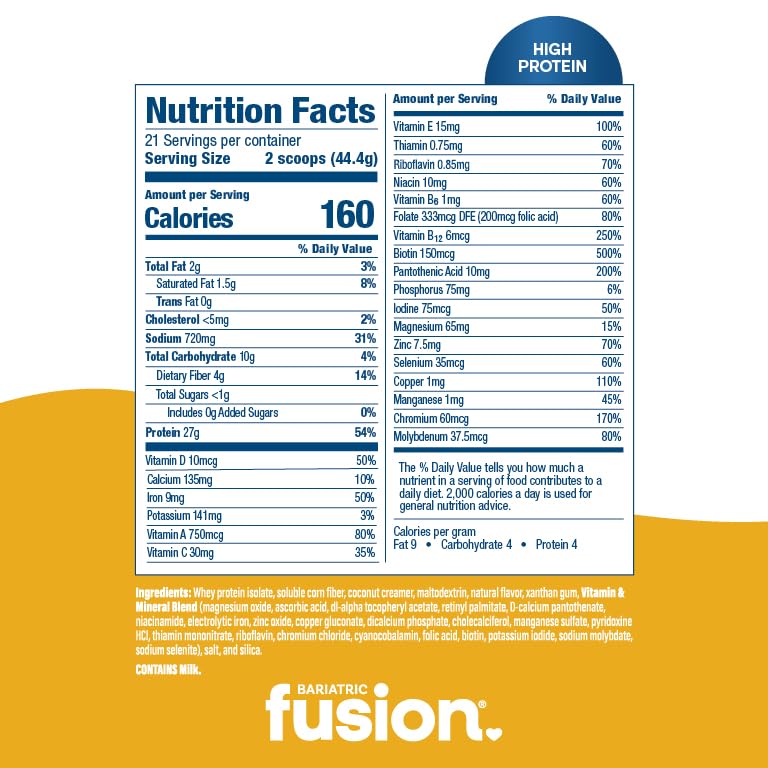 Image 4 of Bariatric Fusion High Protein Meal Replacement, Chicken Soup, 32.8 oz