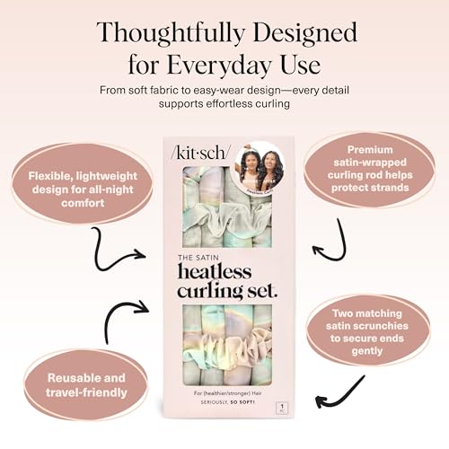 Image 4 of Kitsch Satin Heatless Curls Overnight Set - Aura