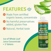 Thumbnail for Image 3 of Aloe Life Whole Leaf Aloe Vera Juice Multi-Flavor Bundle 16 oz Each