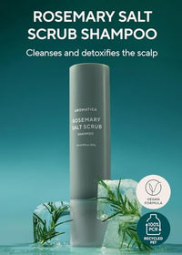 Thumbnail for Image 2 of AROMATICA Rosemary Salt Scrub Shampoo 10.5 oz / 300g