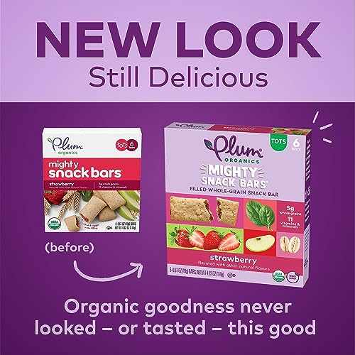 Image 5 of Plum Organics Mighty Snack Bars - Strawberry - 0.67 oz Bars (Pack of 48)