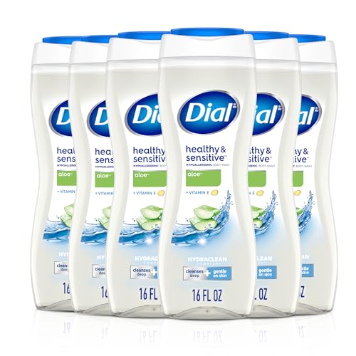 Image 1 of Default Title for the product Dial Clean + Gentle Aloe Scent Body Wash, 16 Fl Oz, 6-Pack