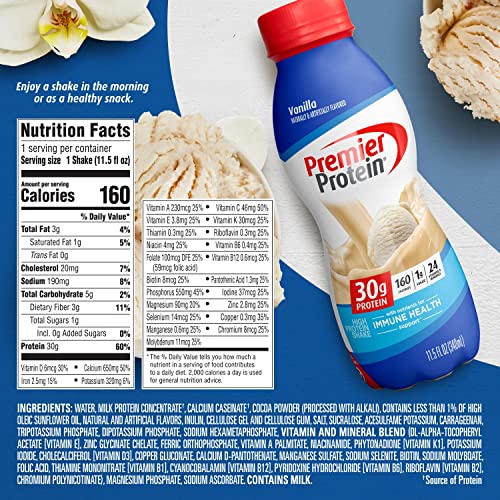 Image 6 of Premier Protein 30g Protein Shake, Vanilla, 11.5 fl oz (Pack of 2)