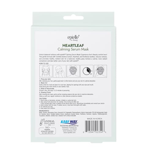 Image 2 of Epielle Heartleaf Calming Serum Sheet Masks (5pk)