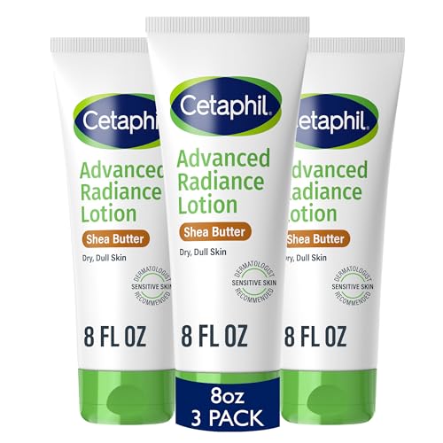 Image 2 of NEW 8oz, Pack of 18 for the product Cetaphil Advanced Radiance Body Lotion, Dry, Sensitive Skin, 8oz, 3ct