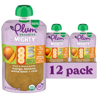 Thumbnail for Image 1 of Default Title for the product Plum Organics +12 Months Baby Food - Mango, Banana, White Bean & Chia