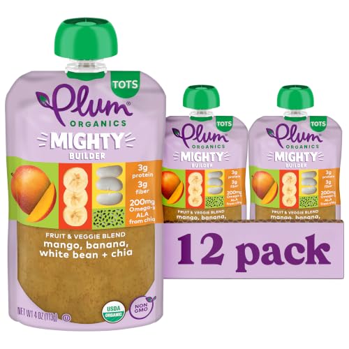 Image 1 of Default Title for the product Plum Organics +12 Months Baby Food - Mango, Banana, White Bean & Chia