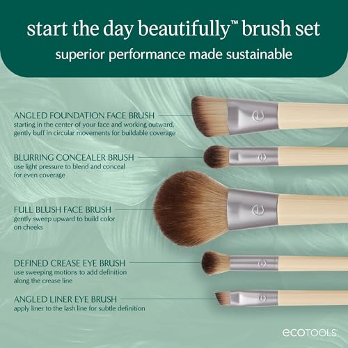 Image 2 of EcoTools 6 Piece Start the Day Beautifully Makeup Brush Set