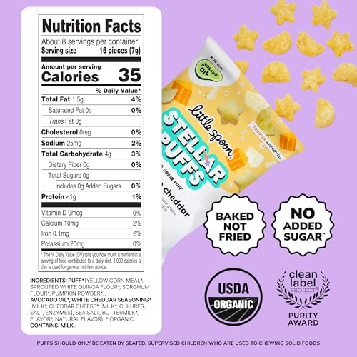 Image 2 of Little Spoon Stellar Puffs Cheesy White Cheddar 2oz 4-Pack