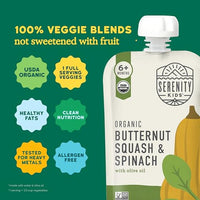 Thumbnail for Image 4 of Serenity Kids Veggie Puree Baby Food Pouches - 3.5 Oz, Pack of 12