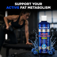 Thumbnail for Image 5 of ALLMAX Nutrition Liquid L-Carnitine 1500 Milligrams, Blue Raspberry, 16 oz (473 ml)