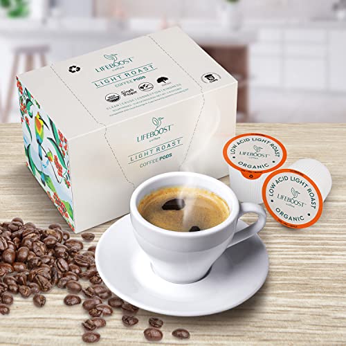Image 5 of LIFEBOOST Light Roast Low Acid Coffee Pods 10 Count Pack of 3