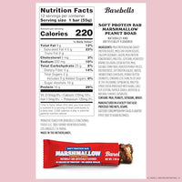 Thumbnail for Image 2 of BAREBELLS Soft Protein Bars Marshmallow Peanut Road 24 Bars Total (2 Packs of 12)
