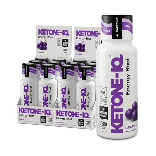Image 1 of Default Title for the product Ketone-IQ Caffeine Ketone Shots for Focus, Grape, 12 Pack