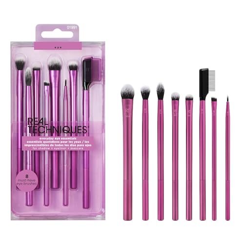 Image 1 of 8 Count (Pack of 1) / Everyday Eye Essentials, 8PC for the product Real Techniques Everyday Eye Essentials Eye Makeup Brushes 8-Piece Set