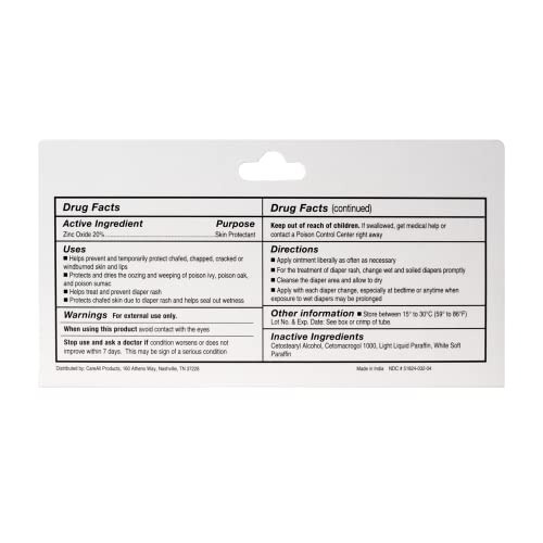 Image 6 of CareAll Zinc Oxide 20% Skin Protectant Barrier Ointment 2 oz (3 Pack)
