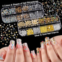Thumbnail for Image 3 of Teenitor Acrylic Nail Kit with Nail Charms Nail Tips Chrome Nail Powder