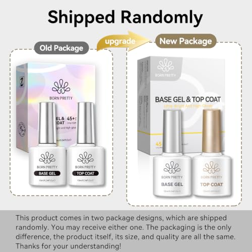 Image 5 of Born Pretty Base & Top Coat Set 2PCS High Glossy Top Coat Base Gel