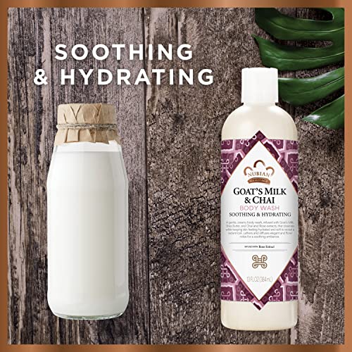 Image 6 of Nubian Heritage Body Wash Goats Milk and Chai Soothing & Hydrating Body Cleanser, 13 oz