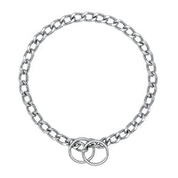 Thumbnail for Image 9 of Herm Sprenger Chrome Plated Steel Dog Collar with Short Flat Links Choke Chain Two O-Rings