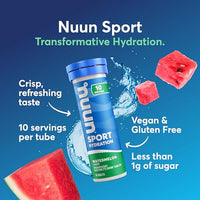 Thumbnail for Image 2 of Nuun Sport Electrolyte Tablets, Watermelon Flavor, GF & Vegan, 8 Pack