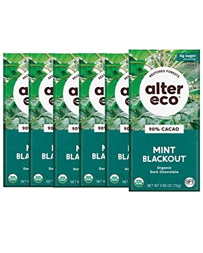 Image 7 of Mint Blackout / 6 Count (Pack of 1) for the product Alter Eco Dark Chocolate Bars