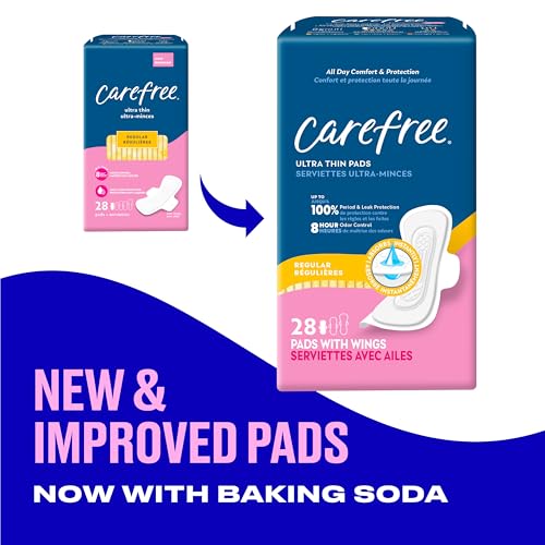 Image 4 of Carefree Ultra Thin Ultra Pads Wings, Leaks and Periods, 112 ct