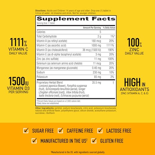 Image 4 of Airborne Immune Support Effervescent Tablets, Zesty Orange Flavor - 30ct