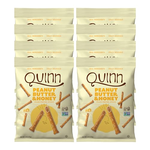 Image 1 of Default Title for the product Quinn Snacks Peanut Butter & Honey Filled Pretzel Sticks - 6 oz (Pack of 8)