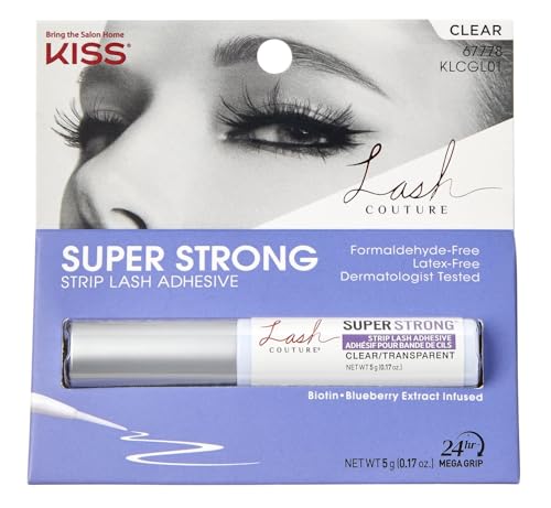 Image 3 of Clear / 6 Milliliters / 0.34 Oz (2 Packs of 0.17 Oz) for the product KISS Lash Couture Super Strong Strip Lash Adhesive