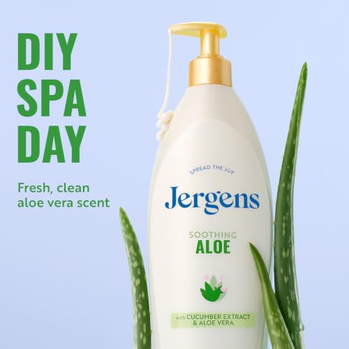 Image 3 of Jergens Soothing Aloe Body Lotion For Dry Skin, Moisturizer, 21 fl oz