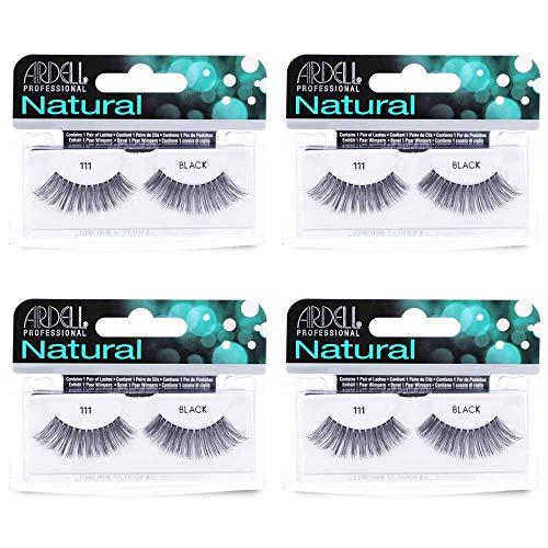 Image 1 of Default Title for the product Ardell False Eyelashes 111 - Black, Lightweight, Reusable, Soft & Natural Look Strip Lashes for Everyday Wear, 4-Pack