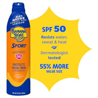Thumbnail for Image 4 of Banana Boat Sport SPF 50 Sunscreen Spray, Family Size, 9.5 oz